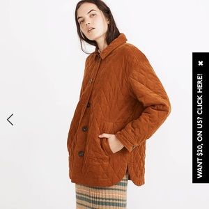 Madewell Quilted Corduroy Walton Shirt-Jacket